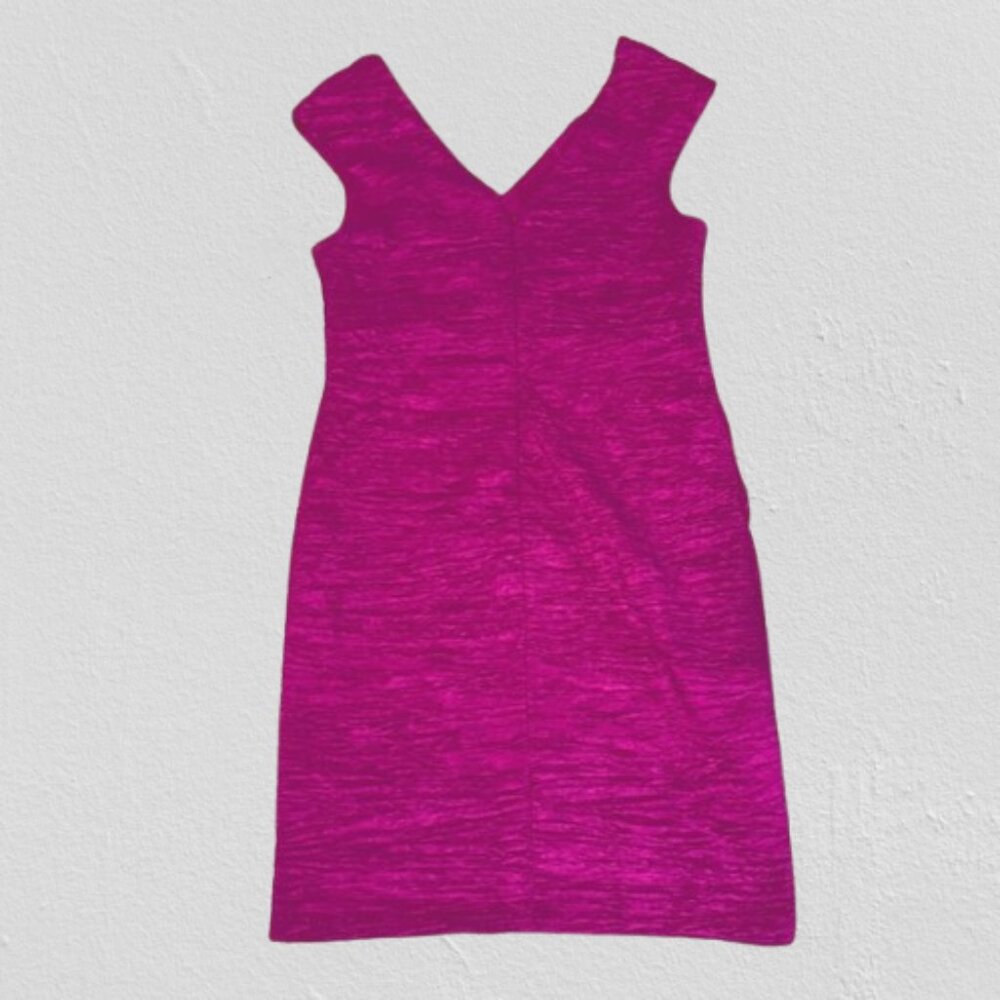 V-Neck Magenta Mini Dress